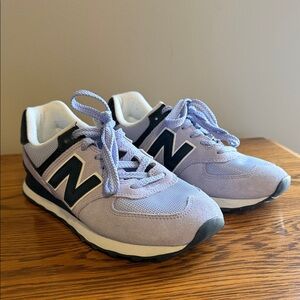 New Balance Classic 574 Lavender and Black Sneakers